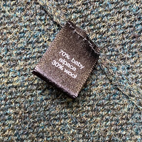 Peruvian Connection Alpaca Open Front Cardigan Sweater Long Sleeve Green Size XL - Picture 4 of 4